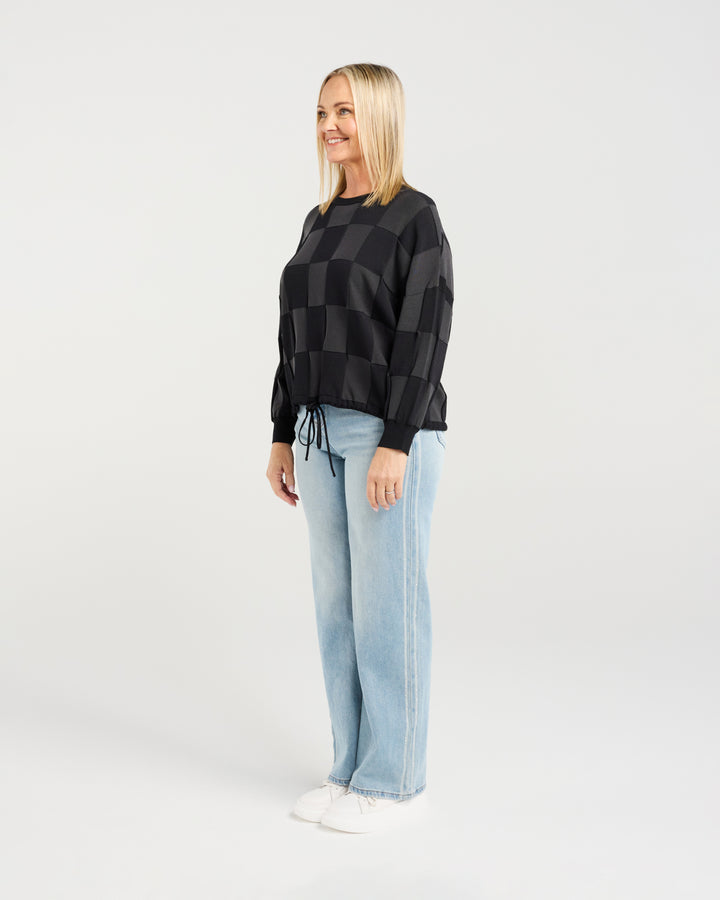 Zafina Grey Check Amaris Sweater