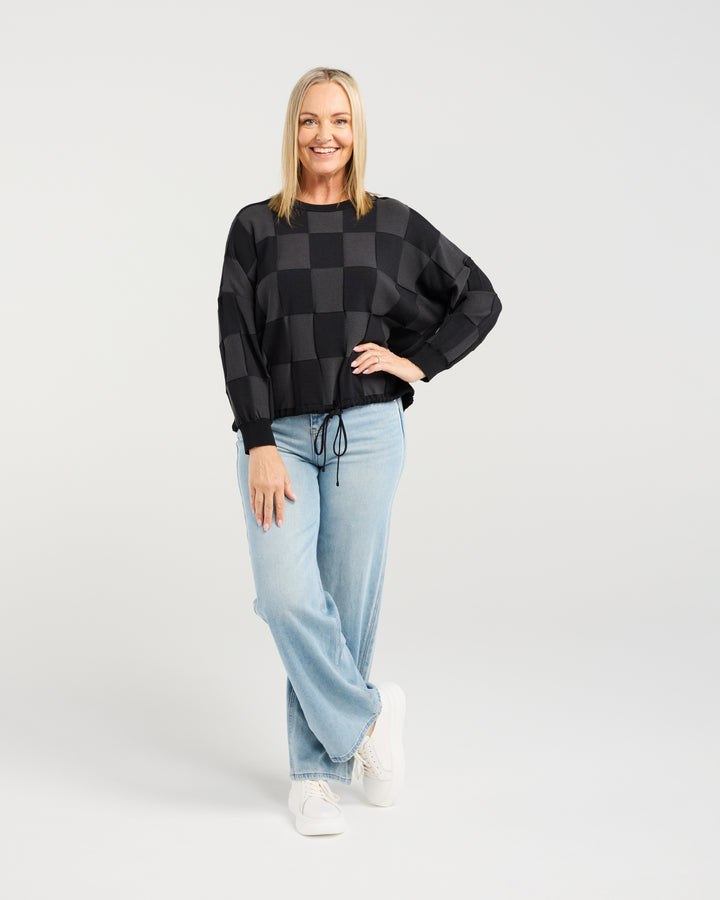 Zafina Grey Check Amaris Sweater