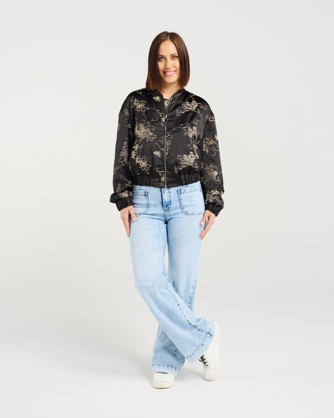 Zafina Gilded Bloom Raven Jacket