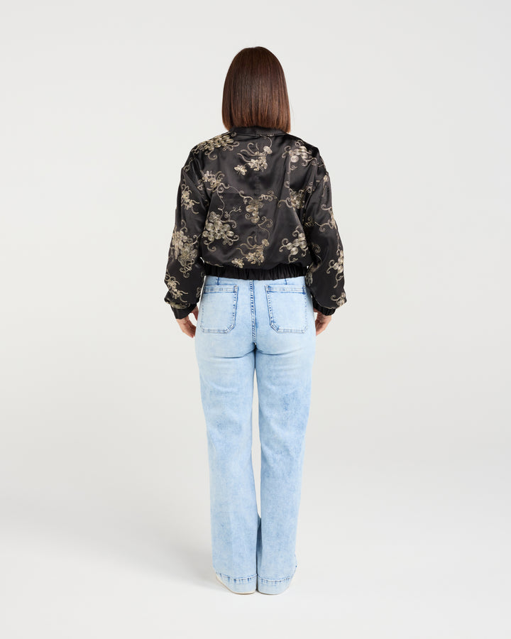 Zafina Gilded Bloom Raven Jacket