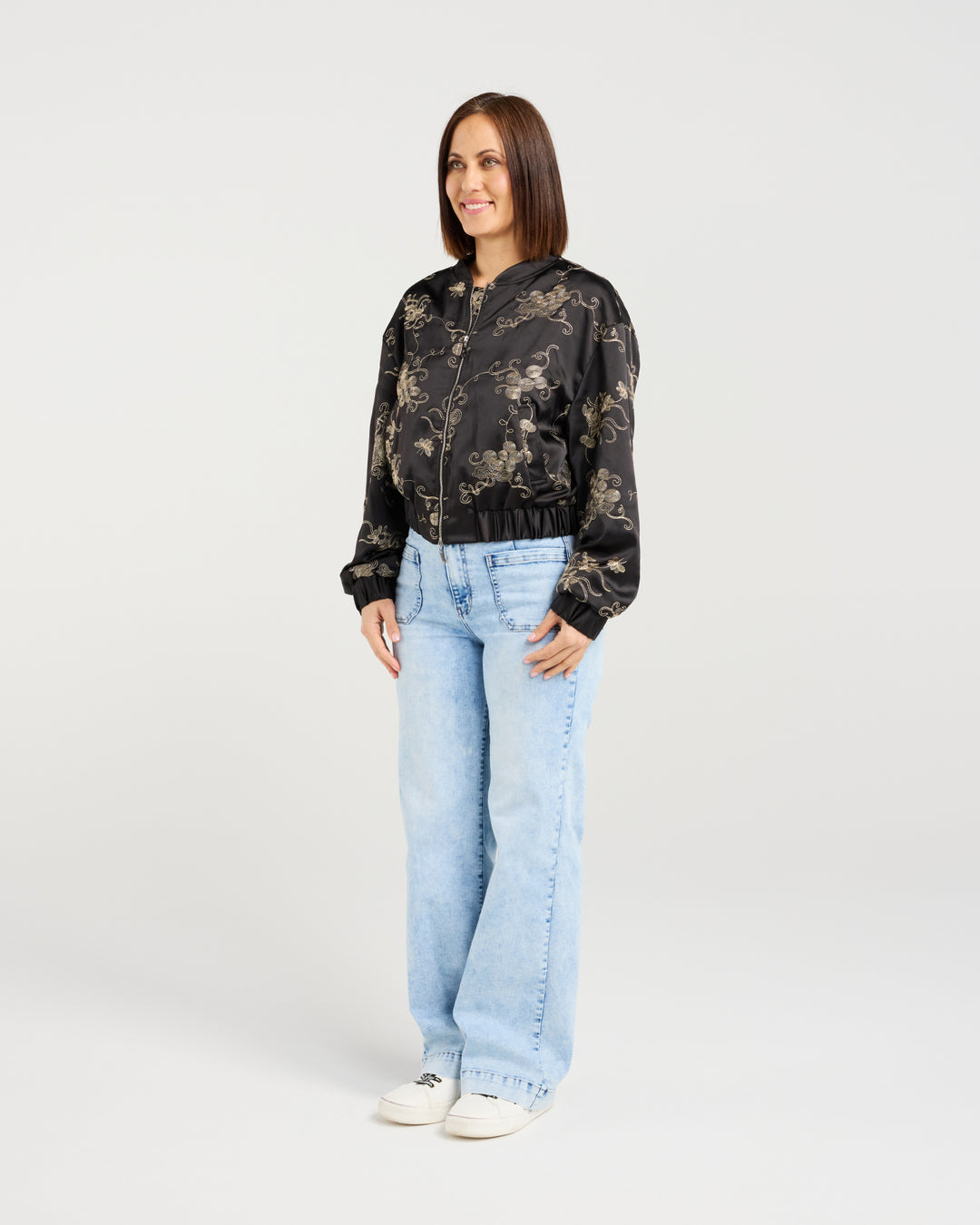 Zafina Gilded Bloom Raven Jacket