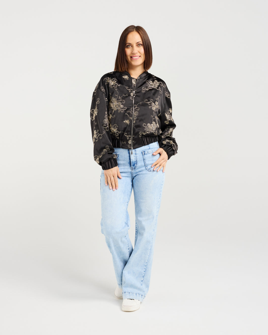Zafina Gilded Bloom Raven Jacket