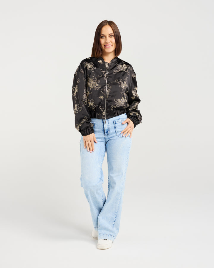 Zafina Gilded Bloom Raven Jacket