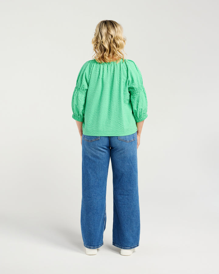 Zafina Green Stripe Caitlin Top
