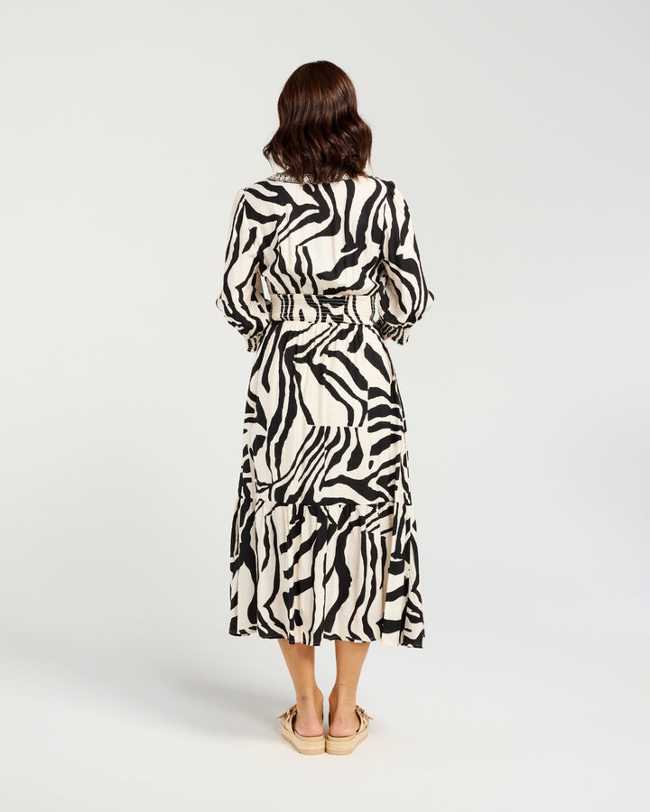 Zafina Black Ripple Serena Dress