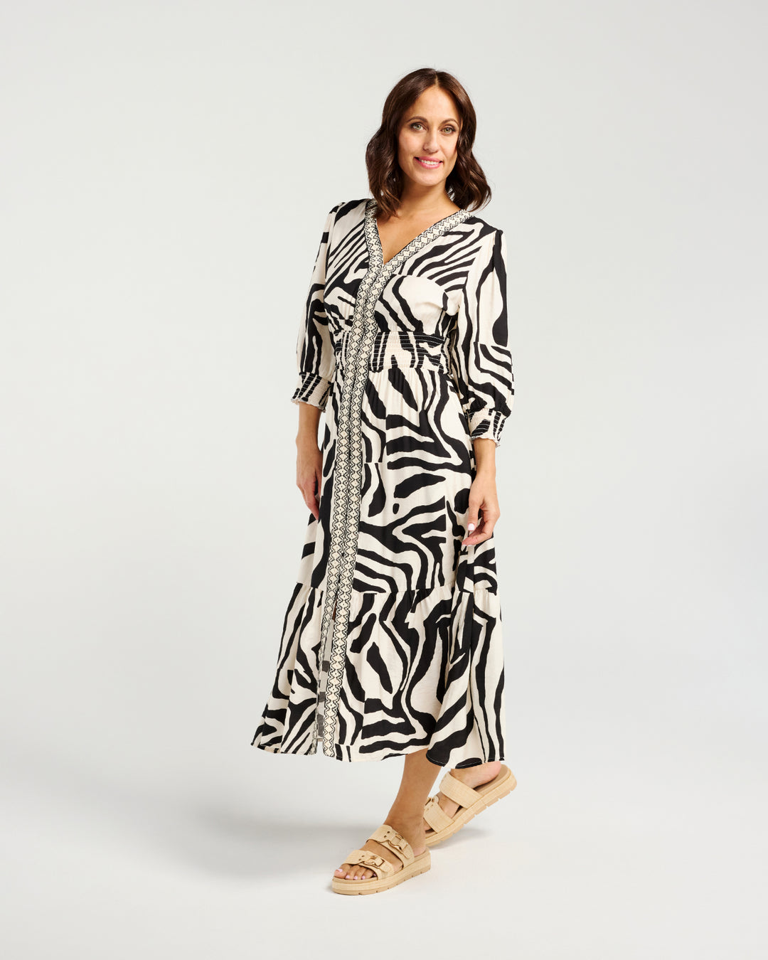 Zafina Black Ripple Serena Dress