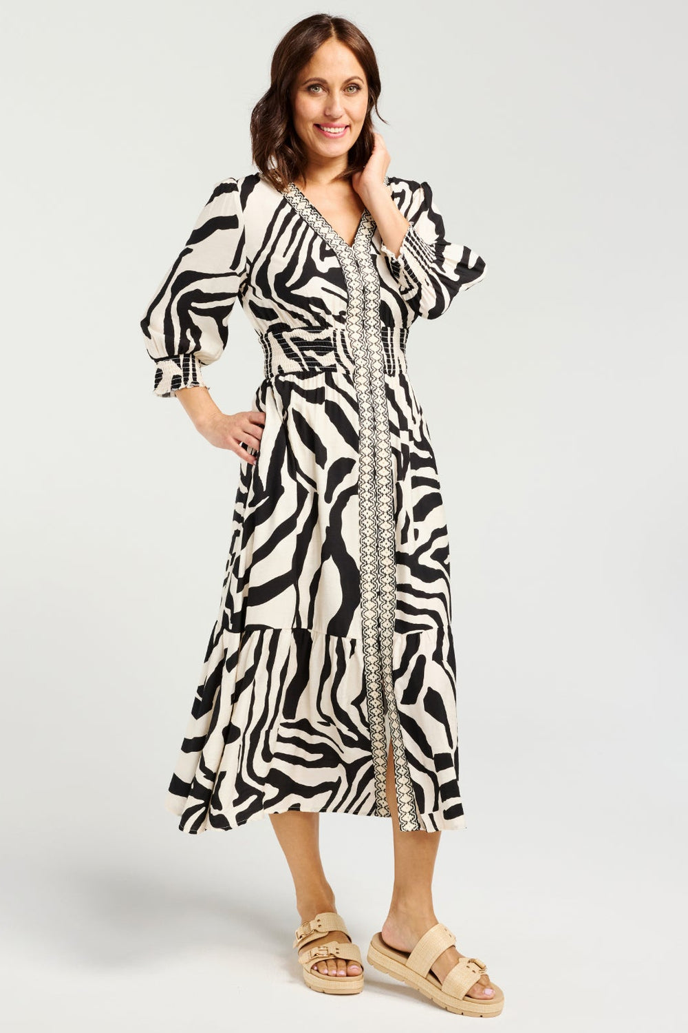 Zafina Black Ripple Serena Dress - RAPT ONLINE