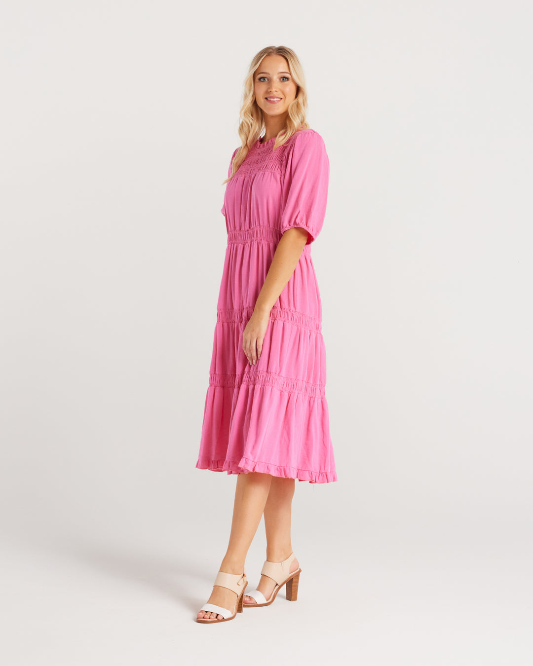 40% OFF | PINK ASTRID DRESS - RAPT ONLINE