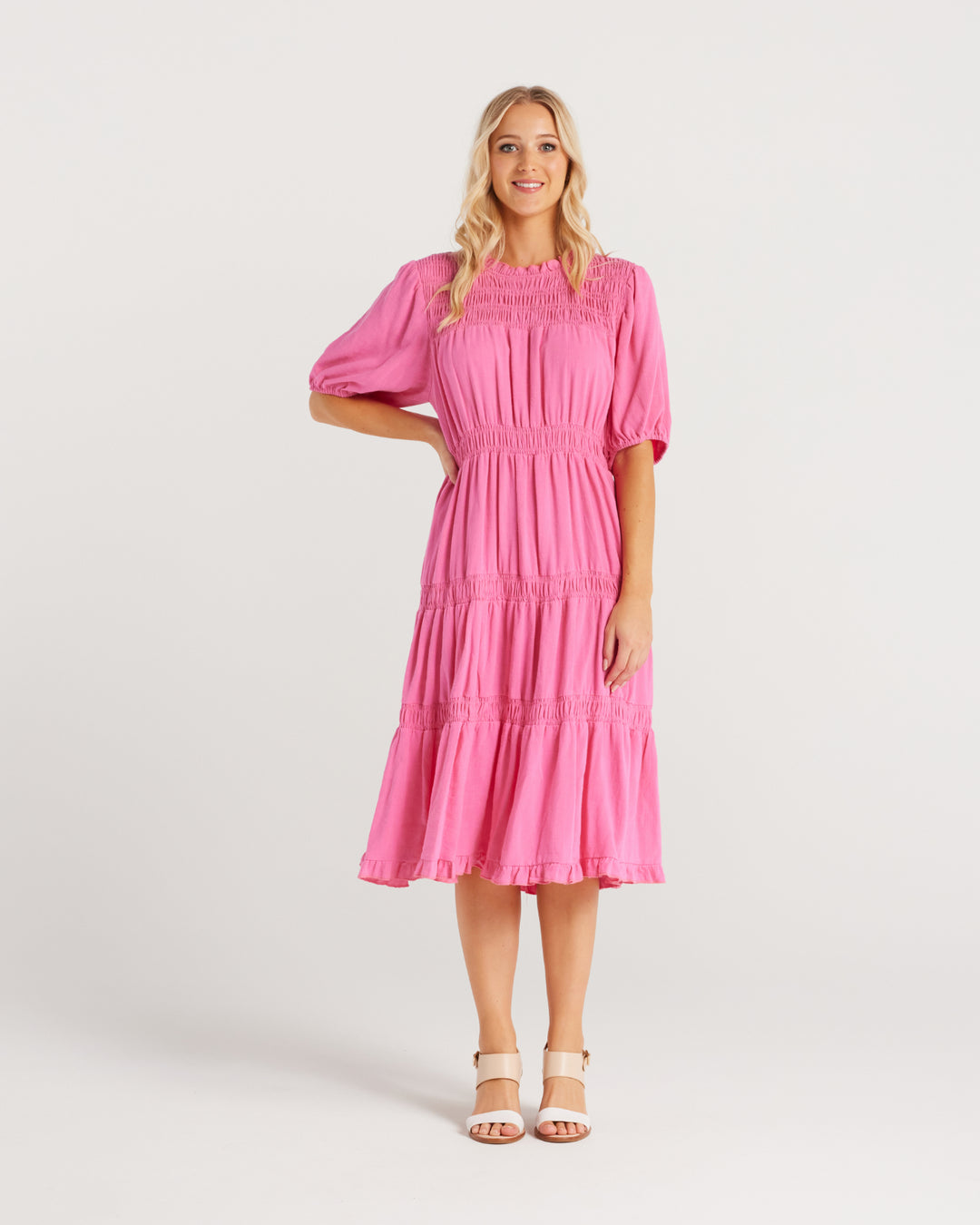 40% OFF | PINK ASTRID DRESS - RAPT ONLINE