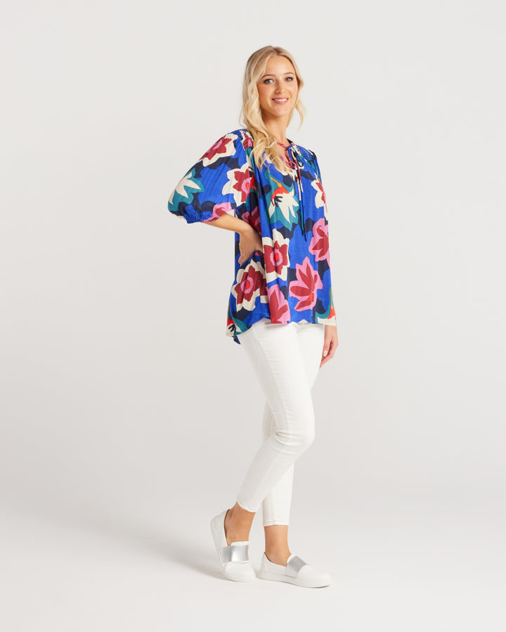 40% OFF | MIDNIGHT FLOWER JULIA TOP - RAPT ONLINE