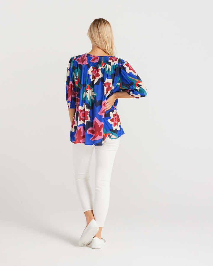 40% OFF | MIDNIGHT FLOWER JULIA TOP - RAPT ONLINE