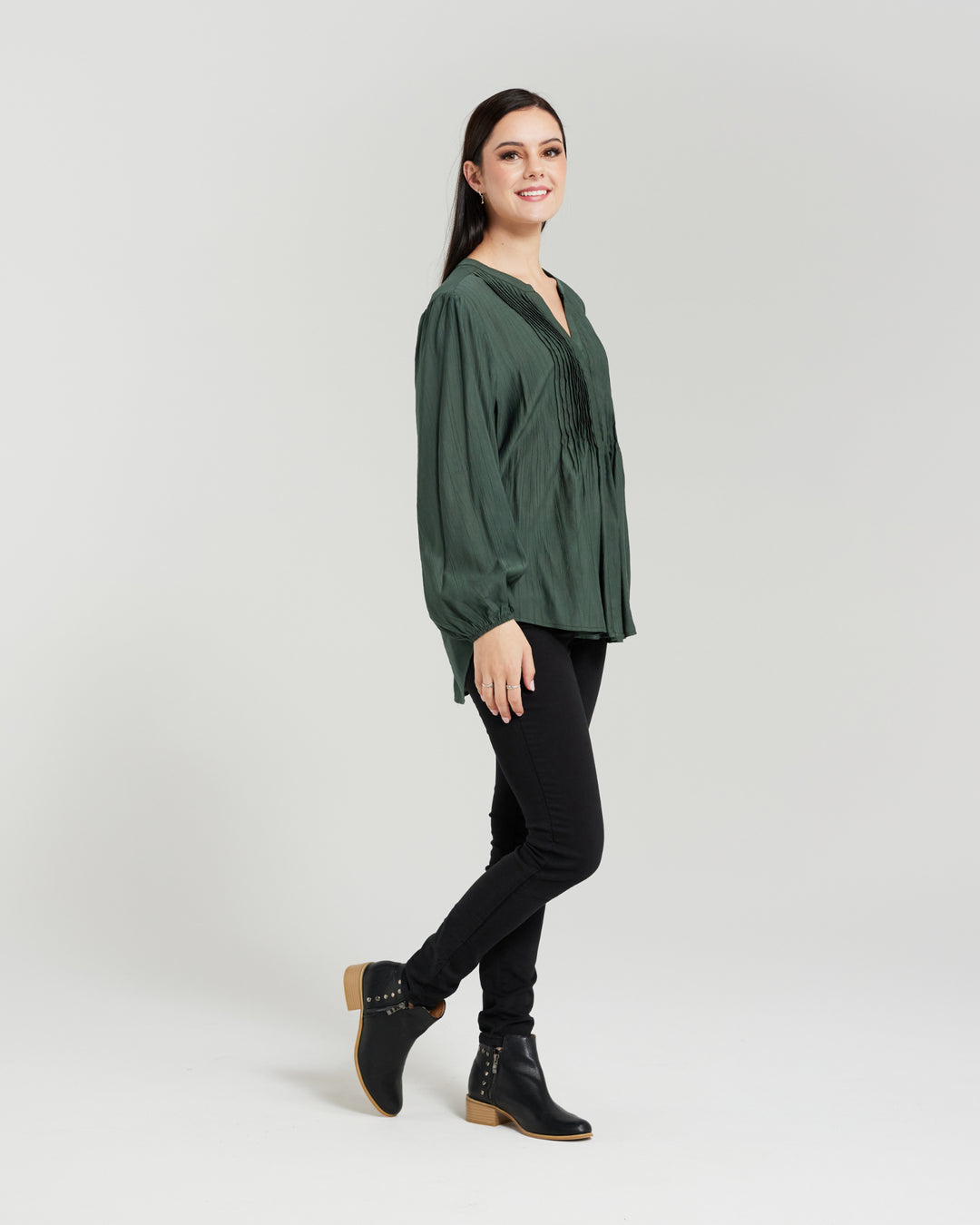 GREEN GISELLE TOP - RAPT ONLINE