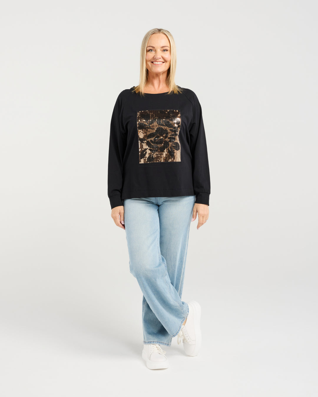 Zafina Black Calla Top