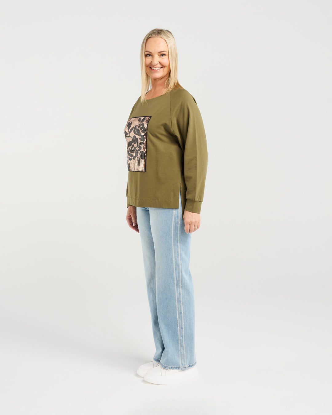 Zafina Khaki Calla Top