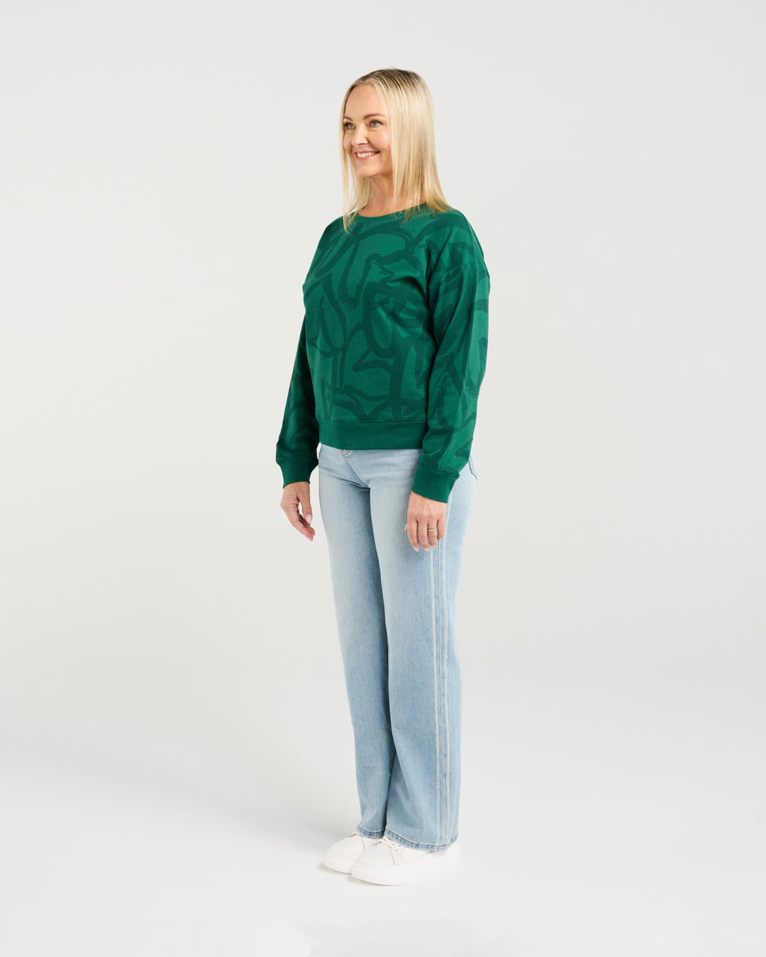 Zafina Green Hearts Verona Sweatshirt
