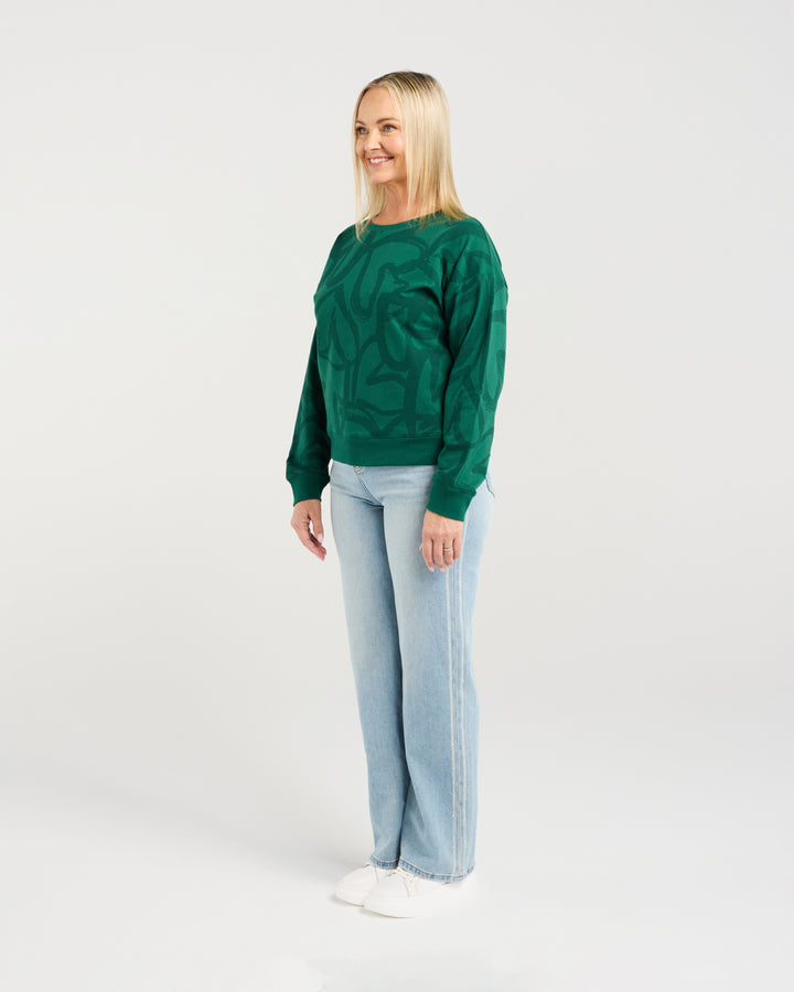 Zafina Green Hearts Verona Sweatshirt
