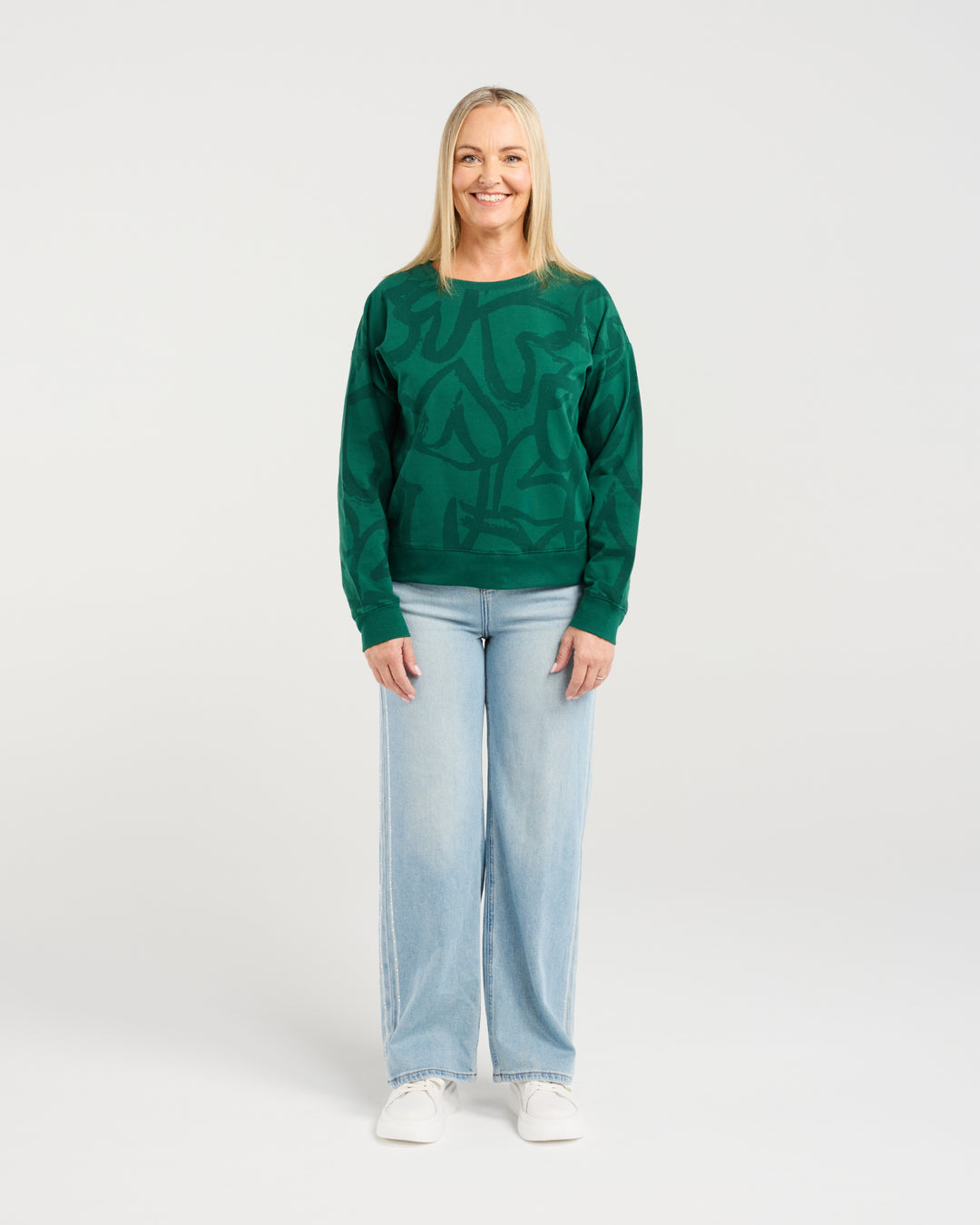 Zafina Green Hearts Verona Sweatshirt