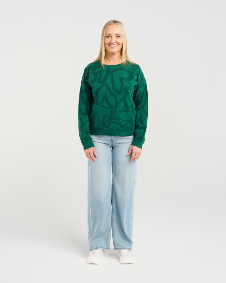 Zafina Green Hearts Verona Sweatshirt