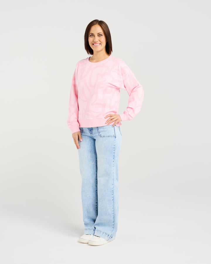 Zafina Pink Hearts Verona Sweatshirt