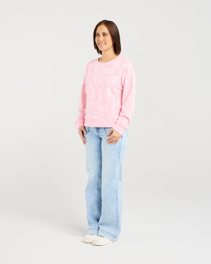 Zafina Pink Hearts Verona Sweatshirt