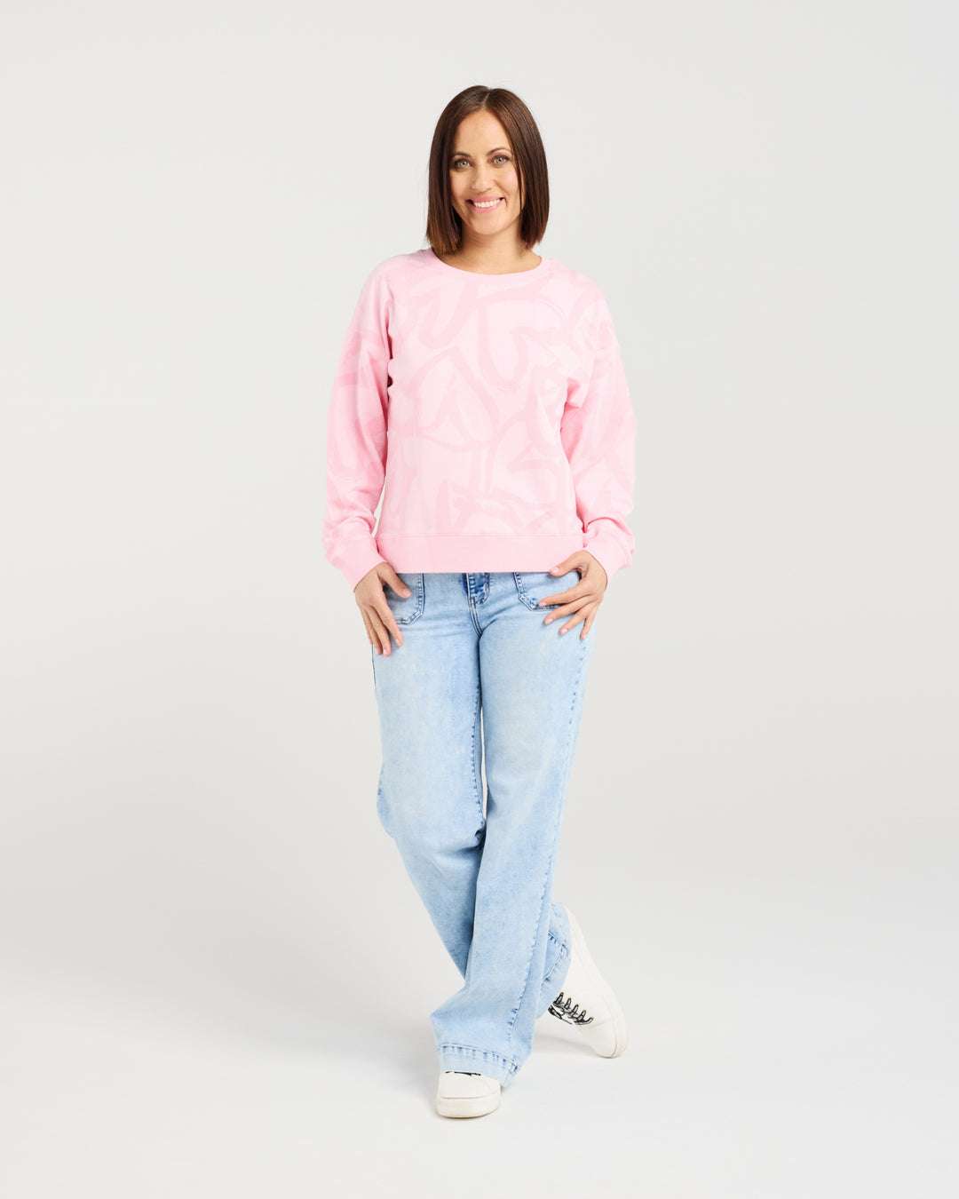 Zafina Pink Hearts Verona Sweatshirt