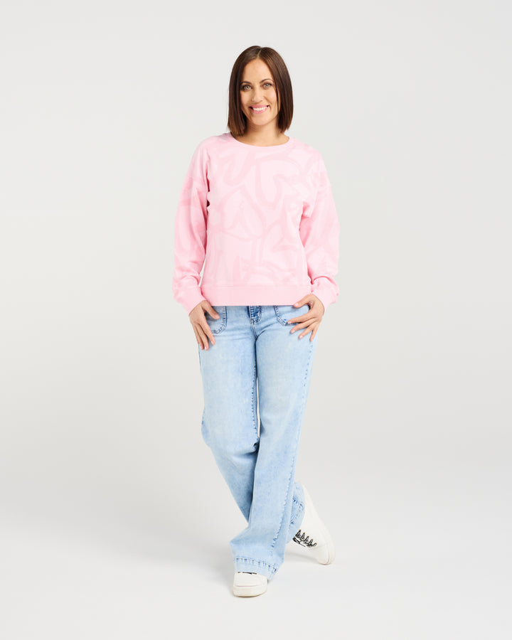 Zafina Pink Hearts Verona Sweatshirt