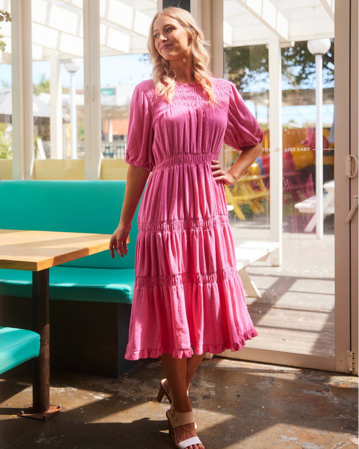 40% OFF | PINK ASTRID DRESS - RAPT ONLINE