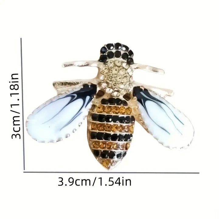 RHINESTONE BEE BROOCH