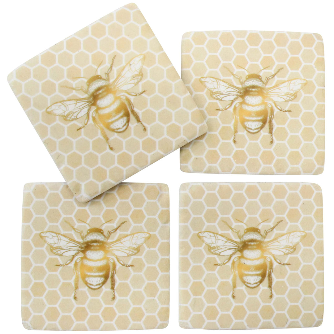 Honeycomb Bee Coasters Set