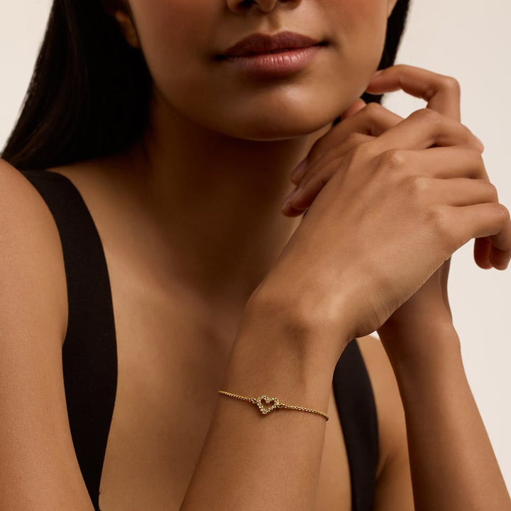 Ted Baker Amorita Heart Toggle Bracelet Gold