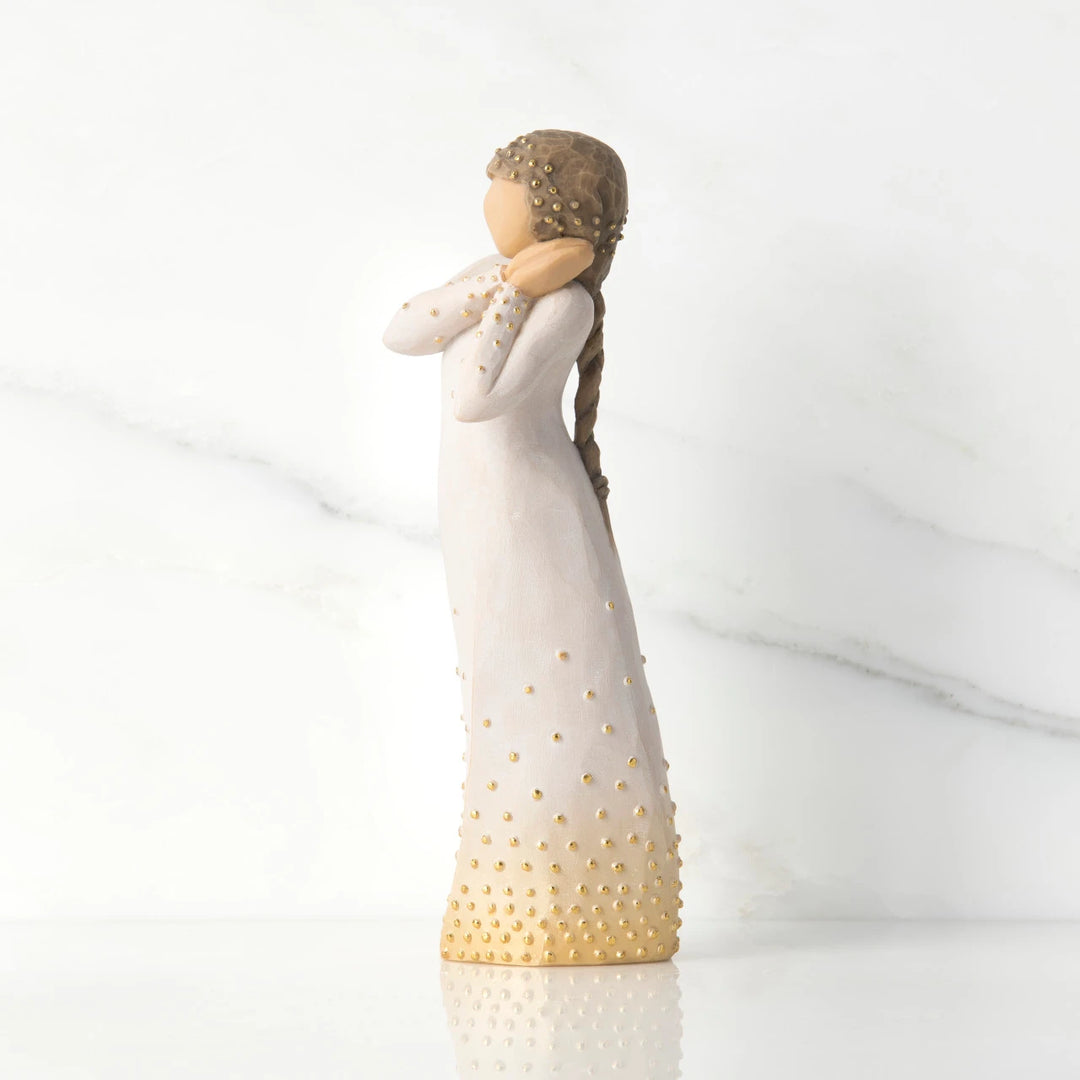 Willow Tree Wishing Gold Halo Angel Figurine