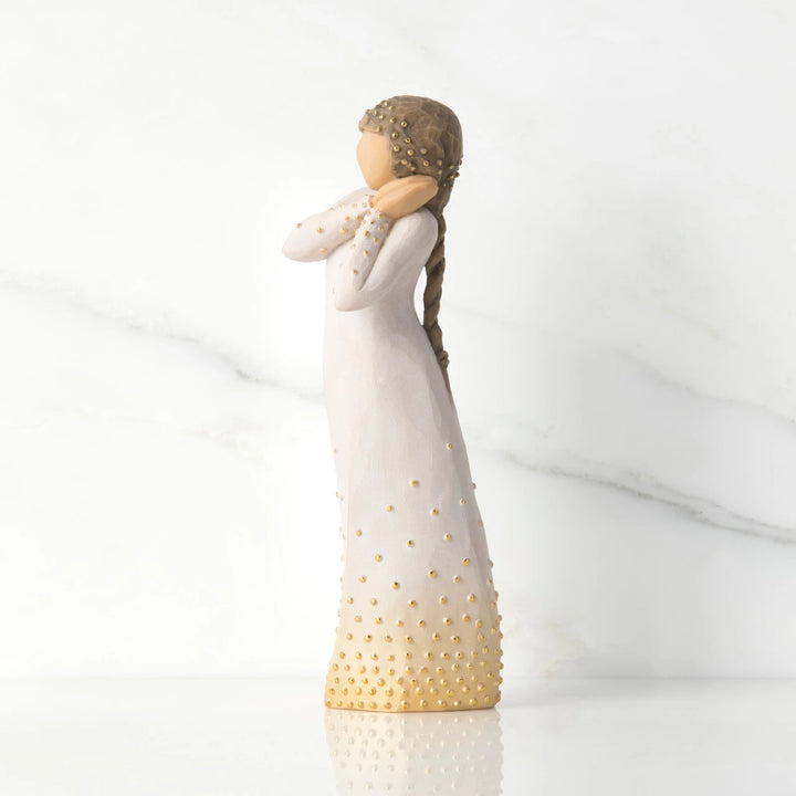 Willow Tree Wishing Gold Halo Angel Figurine