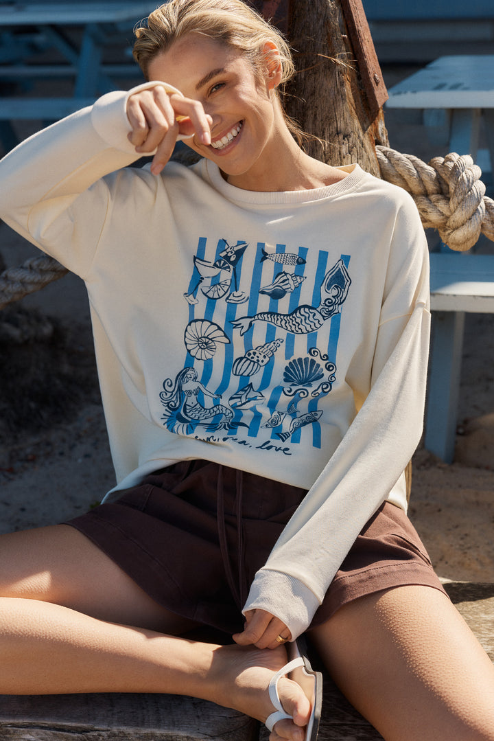 Betty Basics Sun Sea & Love Palma Sweatshirt