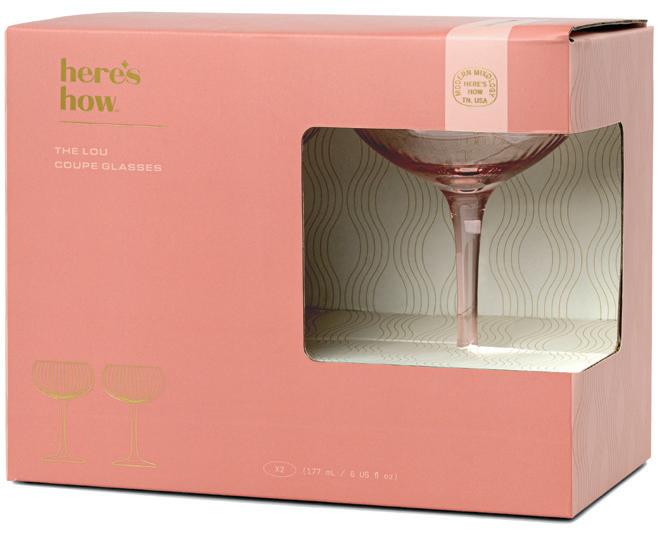 Blush Lou Coupe Cocktail Glasses Set of 2