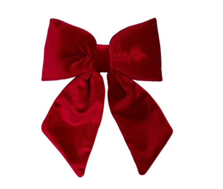 24cm Red Velvet Bow Decoration