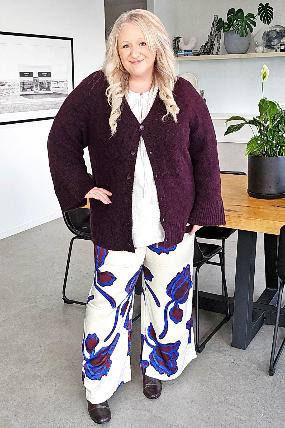Sass Winter Poppy Jade Satin Pant
