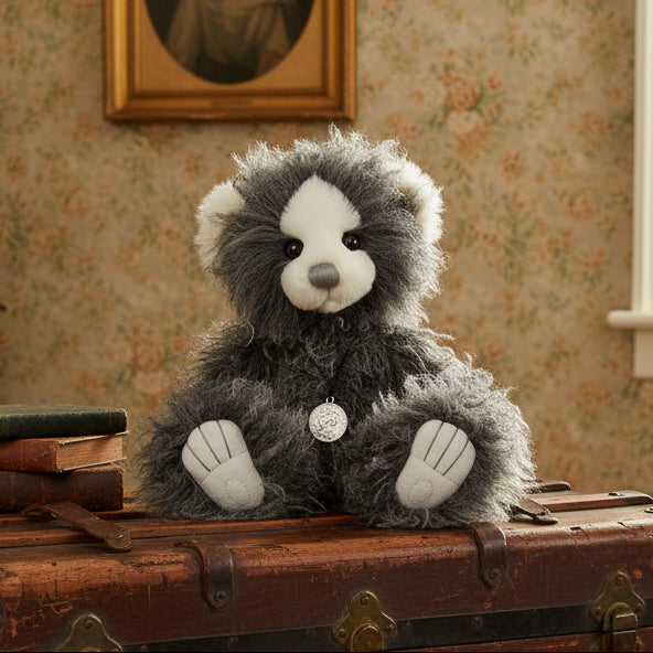 Charlie Bears collectable Plush monster toy on a white background