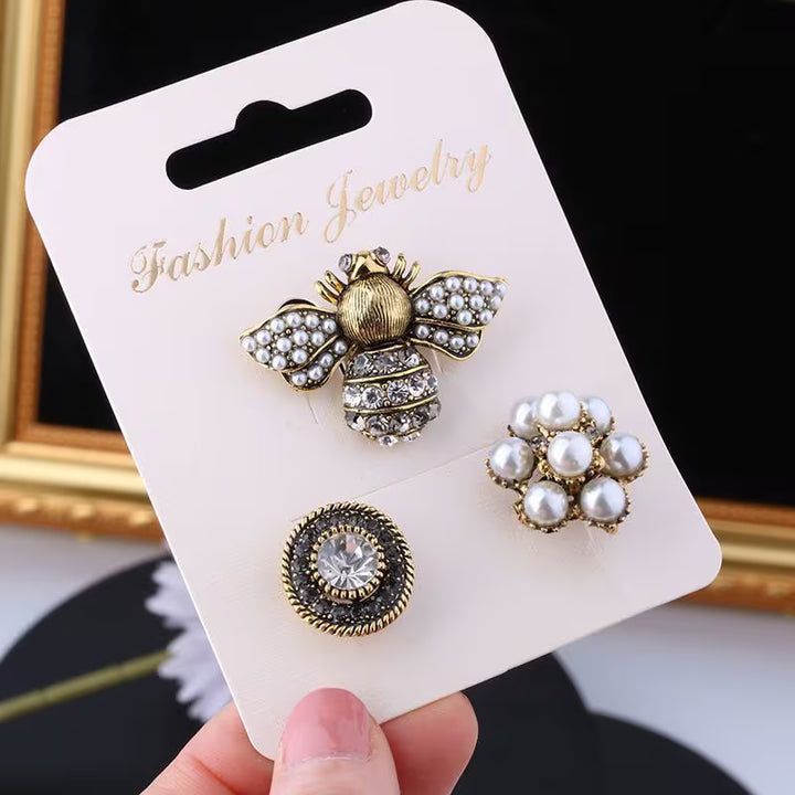 Set of 3 Vintage Brooches