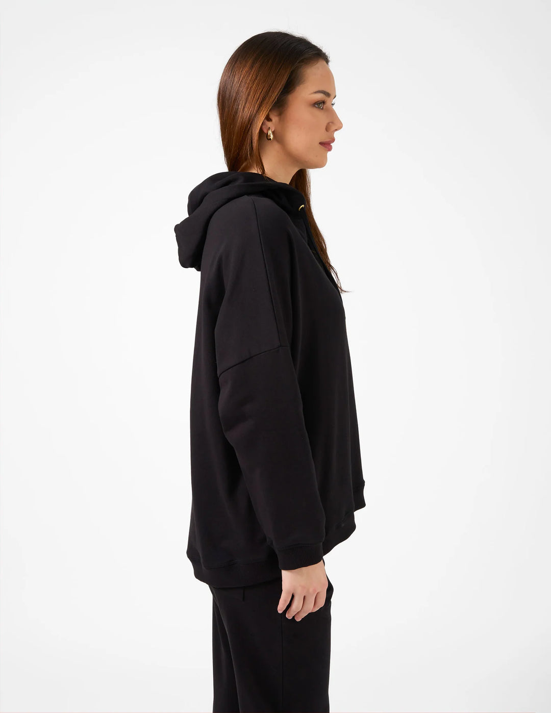 Stella + Gemma Black Essential Logo Hoodie