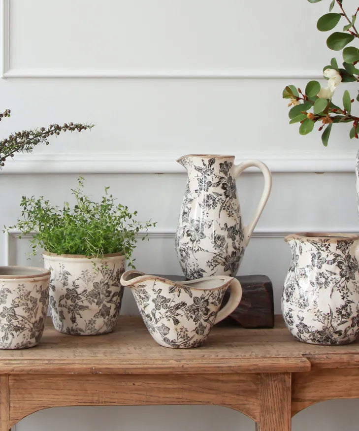 French Country Floral Bowl Jug