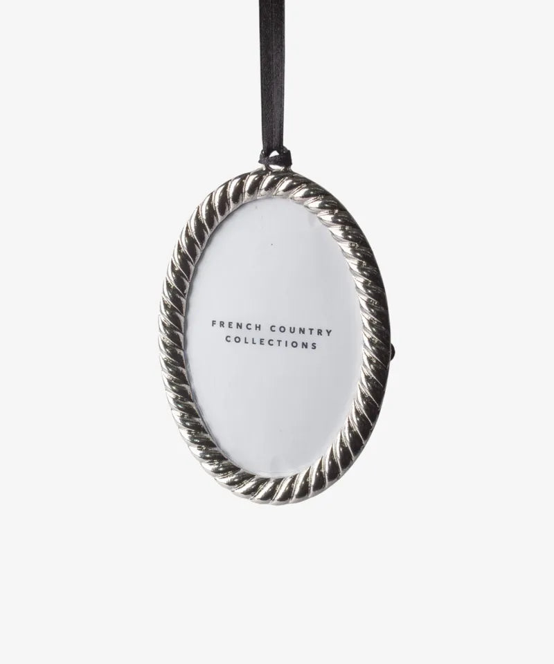 French Country Hanging Oval Frame Ornament