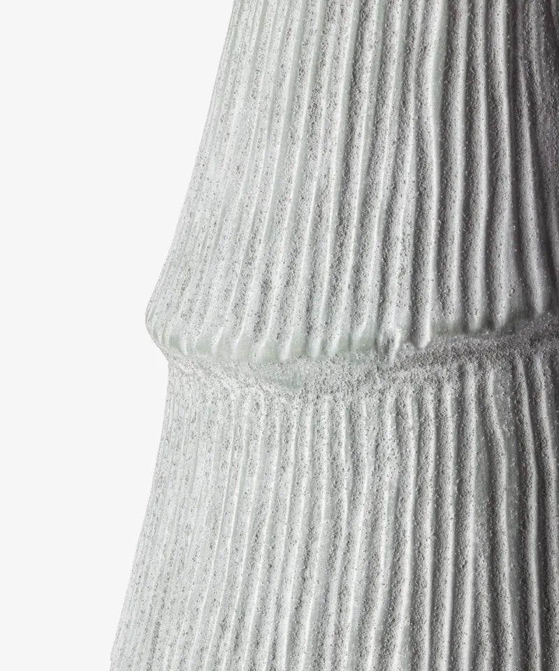 French Country Ridged Evergreen Stoneware Christmas Tree