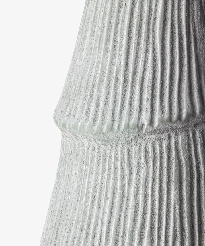 French Country Ridged Evergreen Stoneware Christmas Tree