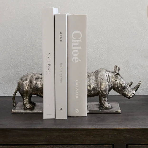 French Country Rhino Bookends