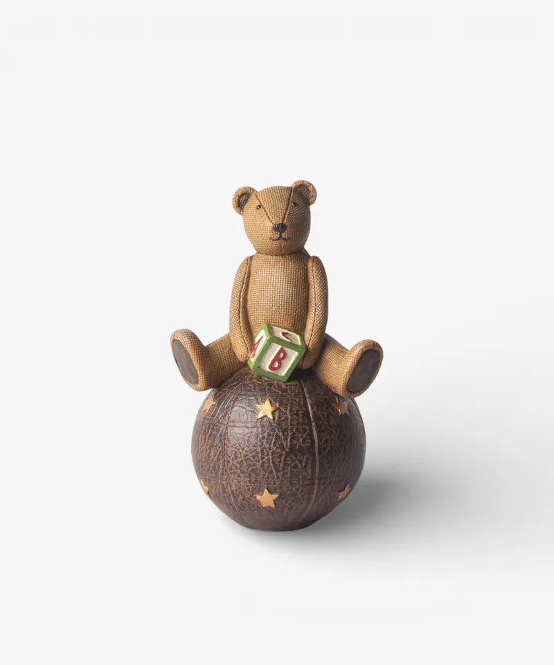 French Country Bear On Ball Ornament