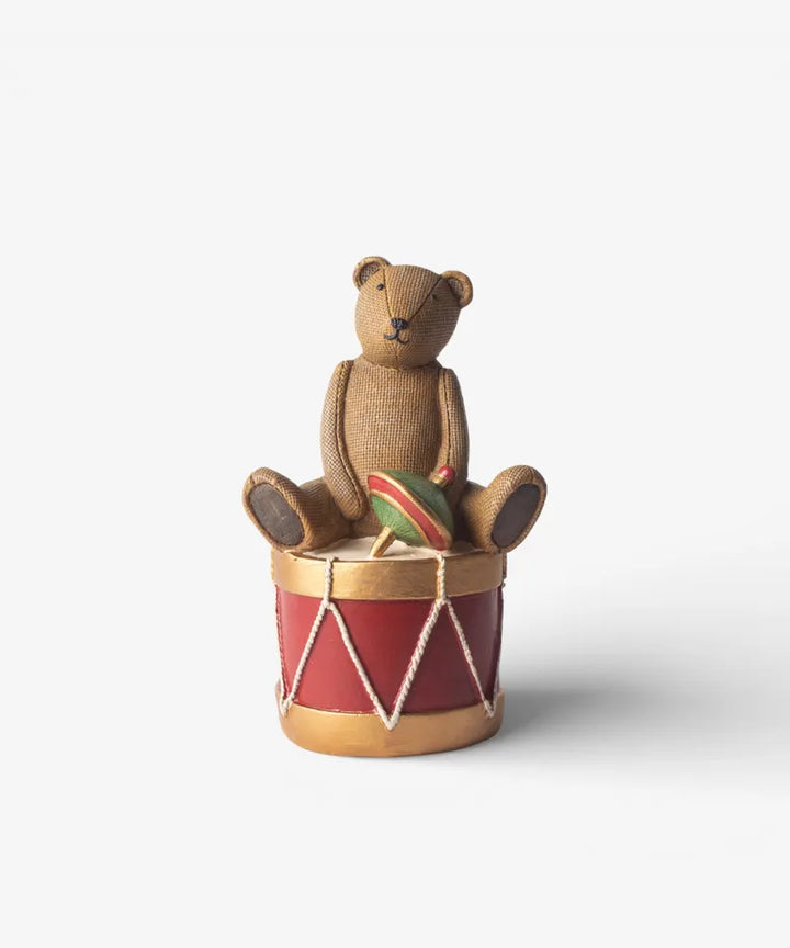 French Country Bear On Drum Ornament
