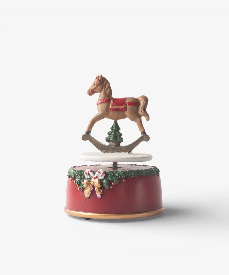 French Country Rocking Horse Musioc Box