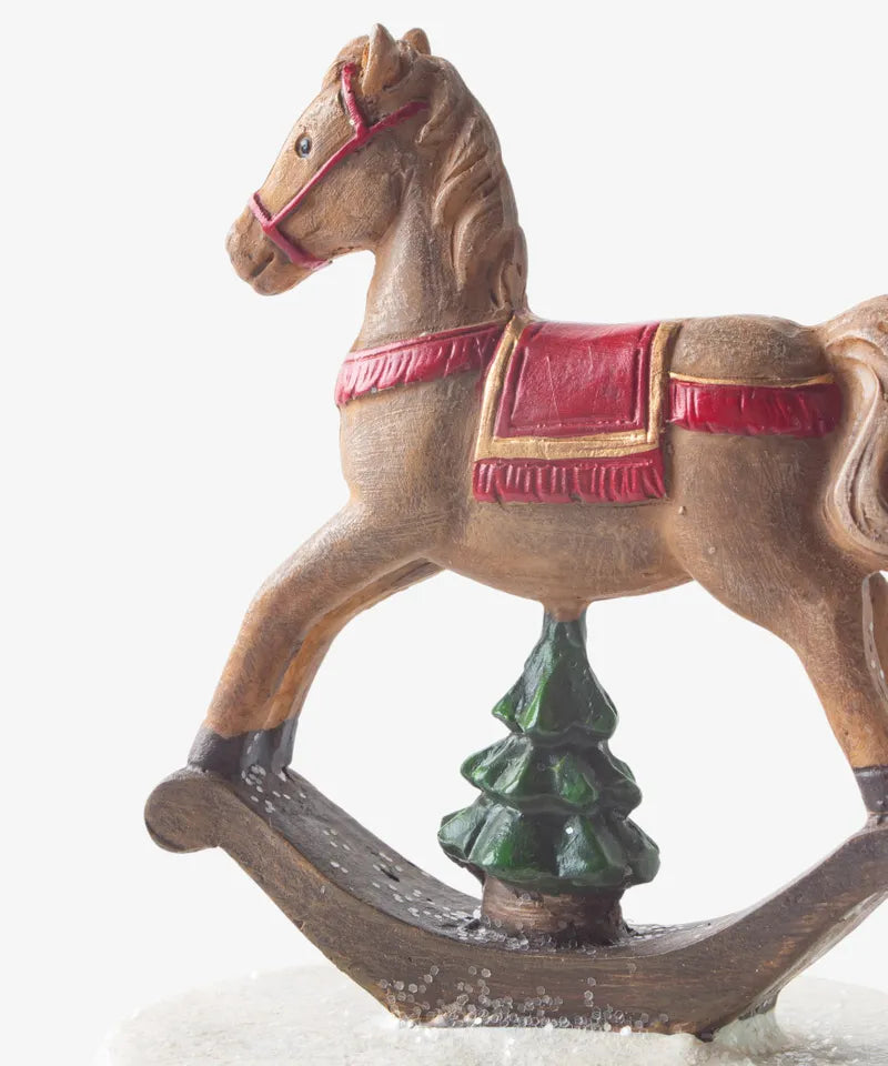 French Country Rocking Horse Musioc Box