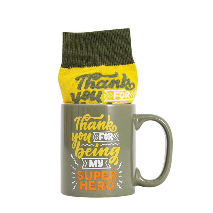 Splosh Super Hero Sock & Mug Set
