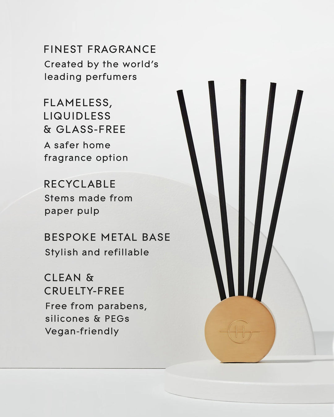Glasshouse Scent Scene Duo with gold stand and Lost in Amalfi and Kyoto in Bloom scent stems - image 3